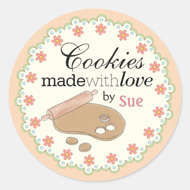 Personnalisé Année 'Round Pastel Cookie Stickers C (Devant)