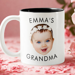 Personnalisé Baby Face Mug Maman Grand-mère Grand-