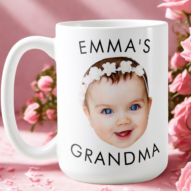 Personnalisé Baby Face Mug Maman Grand-mère Grand- (Créateur téléchargé)