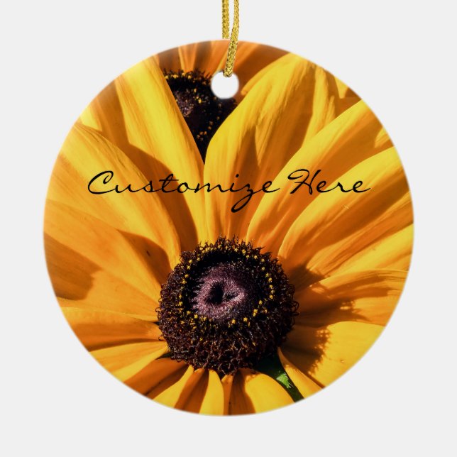 Personnalisé Black Eyed Susan Noël Ornement (Devant)