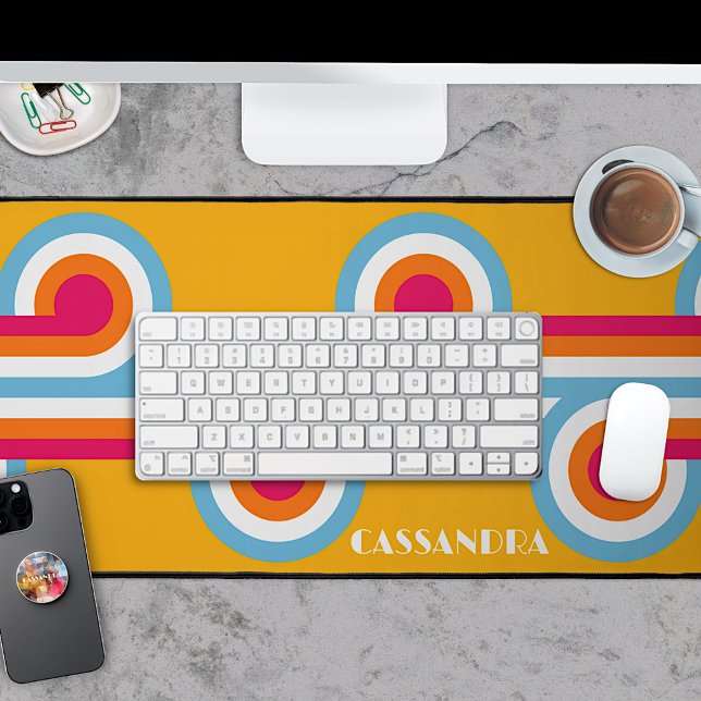 Personnalisé Bleu Orange Magenta Rouge Retro Art M (Créateur téléchargé)