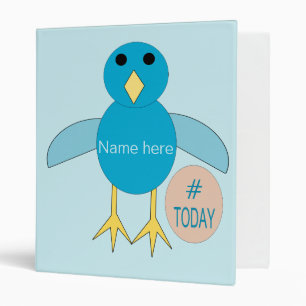 Personnalisé Blue Birthday Boy Chick Classeur