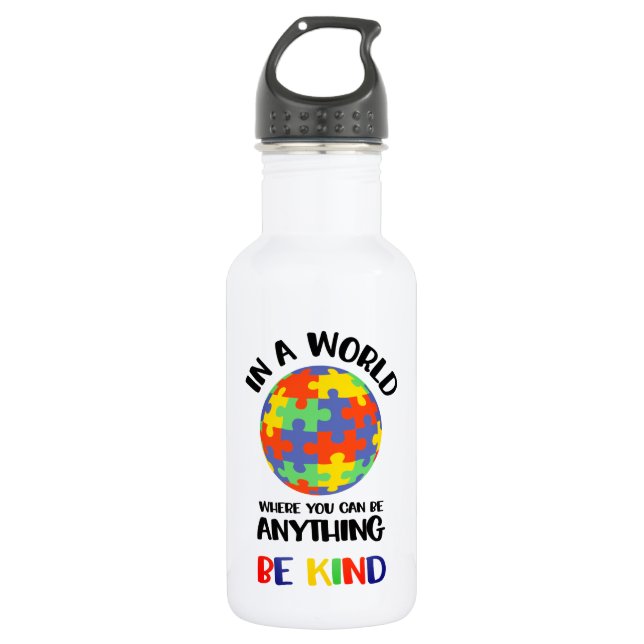 Personnalisé - Bouteille d'eau (18 oz) (Devant)