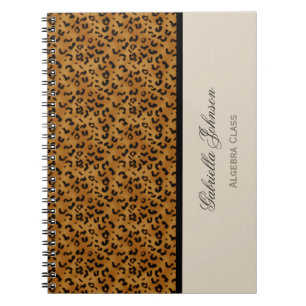 Personnalisé : Carnet d'empreinte de léopard