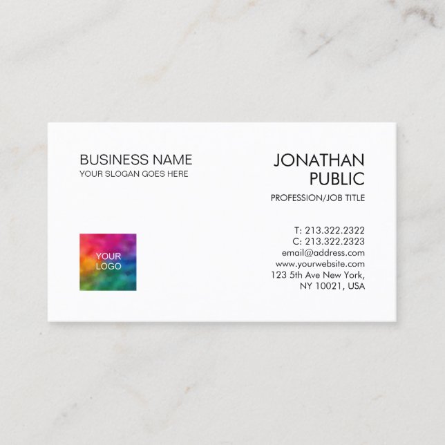 Personnalisé Carte de visite tendance Simple moder (Devant)