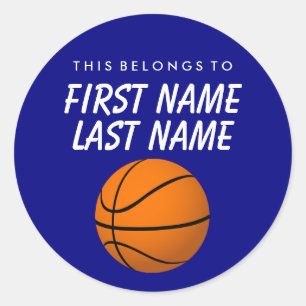 Personnalisé Cela Appartient À Sticker - Basketbal