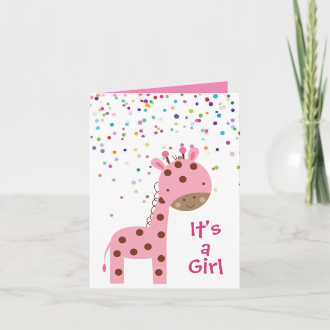 Personnalisé C'est une carte fille - Giraffe Bunti (Devant)