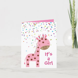 Personnalisé C'est une carte fille - Giraffe Bunti