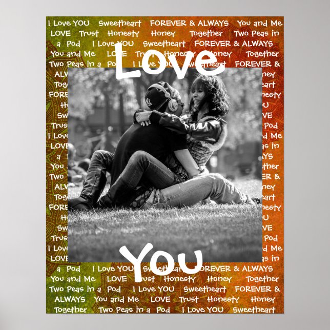 Personnalisé cette affiche de couple "Love You" (Devant)