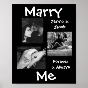 Personnalisé cette affiche photo de couple "Marry 