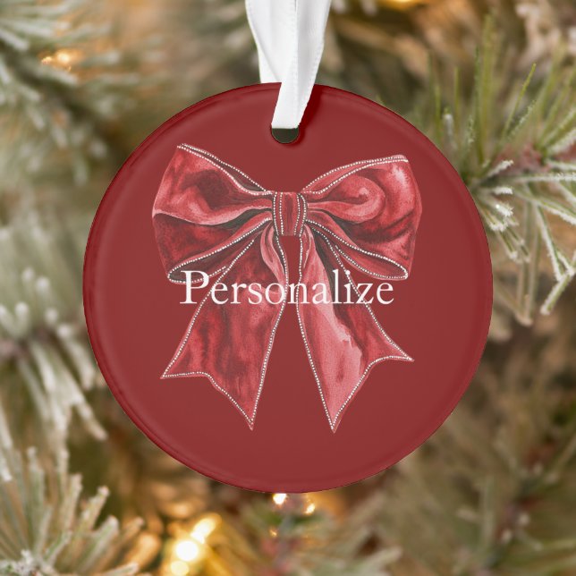 Personnalisé Chic Red Bow (Arbre)