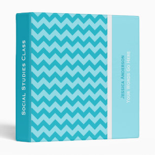 Personnalisé : Classeur bleu de Chevron