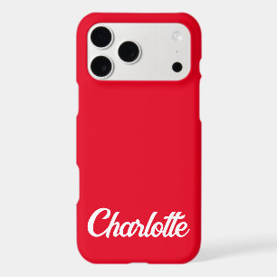 Personnalisé Classique Élégant Monogramme Rouge iP