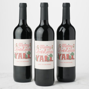 Personnalisé Cowboy Joyeux Étiquettes de vin de No