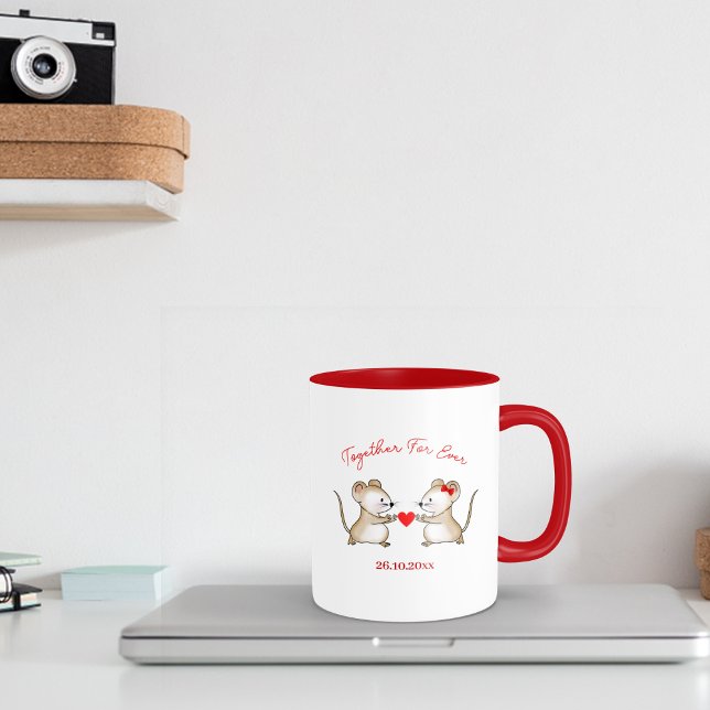 Personnalisé Deux Belle Mug De Café Souris (Custom Two Lovely Mouse Coffee Mug
)