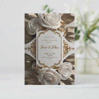 [Personnalisé] Élégant Faire-part de mariage blanc