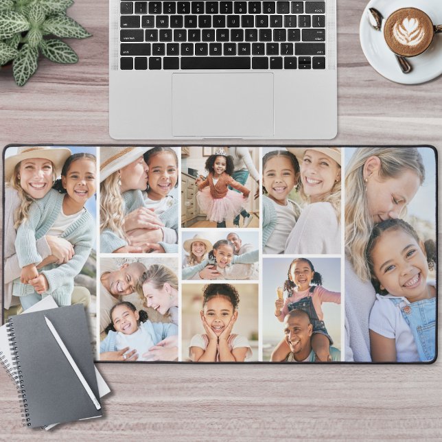 Personnalisé Faites votre propre collection photo  (Personalized Make Your Own 9 Photo Collage Desk Mat)