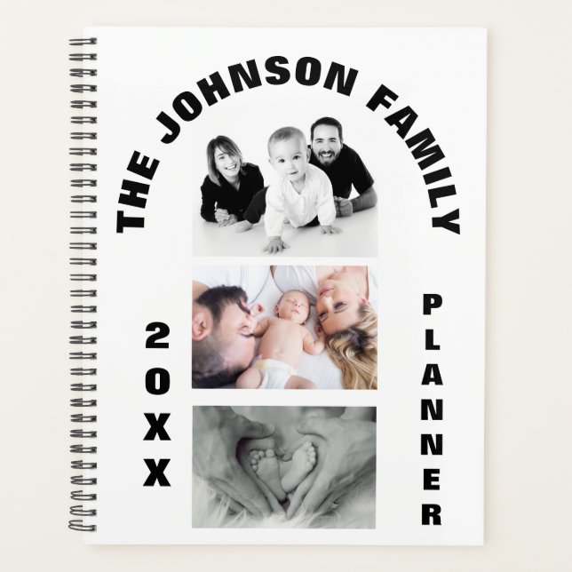 PERSONNALISÉ FAMILLE Photo Collage Planificateur (Devant)