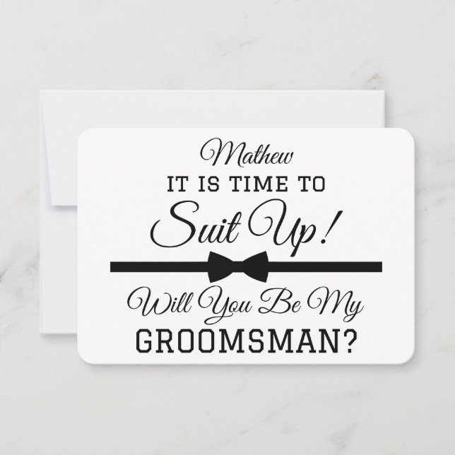 Personnalisé Funky Mariage Groomsmen Ma carte Groo (Devant)