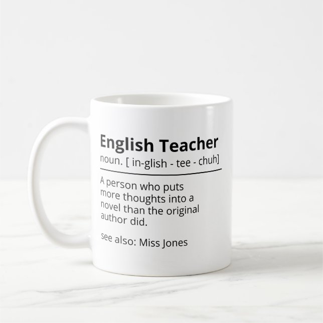 Personnalisé Funny Anglais enseignant Mug | Gramma (Gauche)