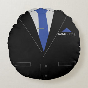 Personnalisé Funny Business Round Coussin avec nom