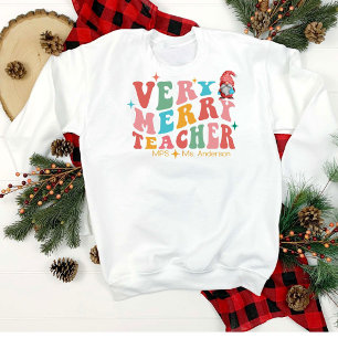 Personnalisé Funny Enseignant Sweatshirt de Noël