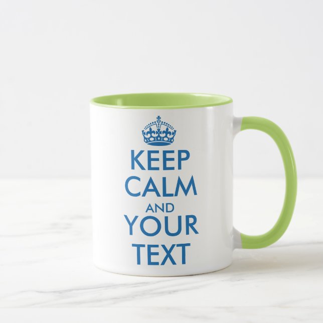 Personnalisé gardez le calme et votre tasse des (Droite)