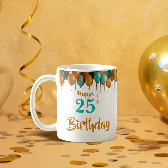 Personnalisé Happy 25th Birthday Coffee Mug (Créateur téléchargé)