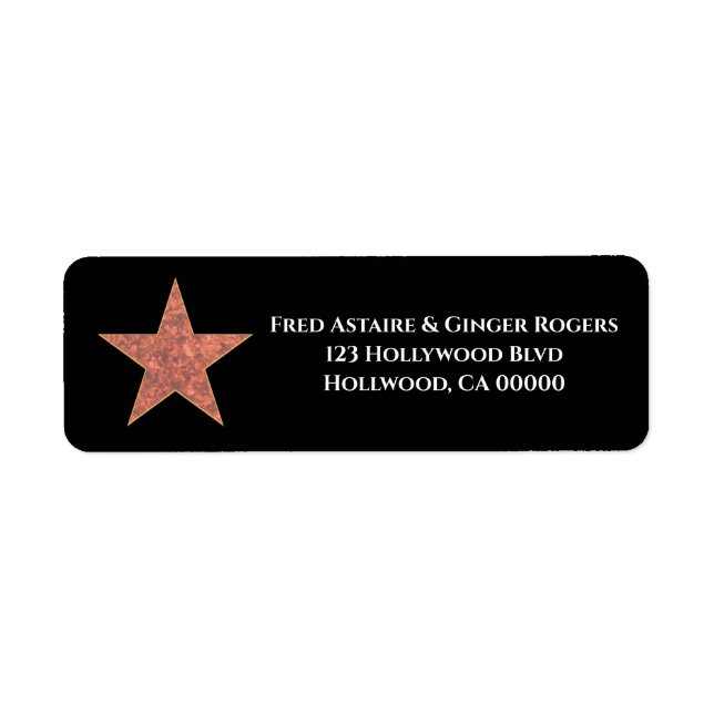 Personnalisé Hollywood Star (Devant)