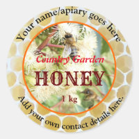 PERSONNALISÉ HONEY JAR ÉTIQUETTES APIARY. MÉTIER