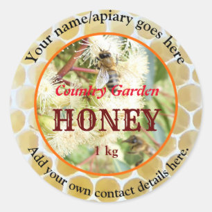 PERSONNALISÉ HONEY JAR ÉTIQUETTES APIARY. MÉTIER