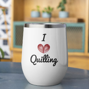 Personnalisé I (coeur) Quilling, Beverage Blanc Tu