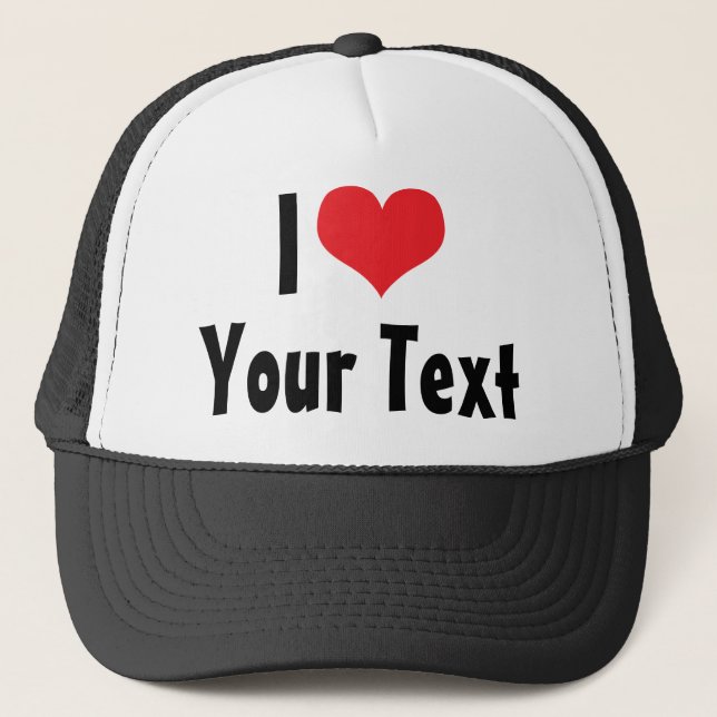 Personnalisé I Love Casquette (Devant)