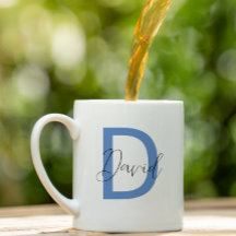 Personnalisé initial tendance Nom café Mug