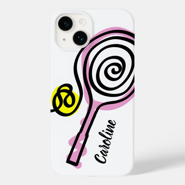 Personnalisé iPhone 14 coque pour joueurs de tenni (Verso)