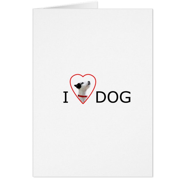 Personnalisé J'aime Chien Coeur (Devant)