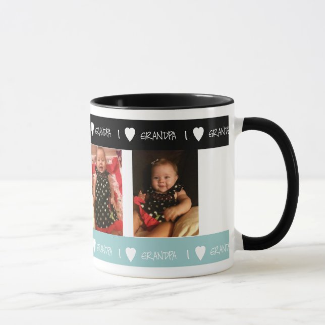 Personnalisé J'aime grand-père Mug (Droite)