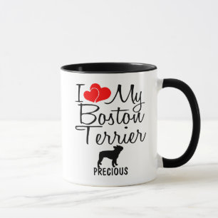 Personnalisé J'Aime Ma Mug Boston Terrier