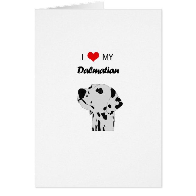 Personnalisé J'Aime Mon Coeur De Chien Dalmate (Devant)