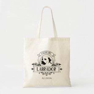 Personnalisé J'aime mon Sac fourre-tout Labrador