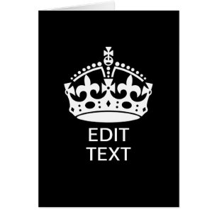 Personnalisé KEEP CALM CROWN Modifier le texte