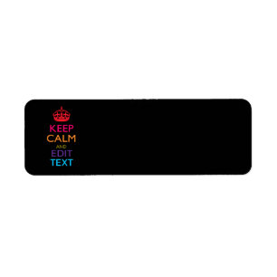 Personnalisé KEEP CALM Votre texte Multicolore