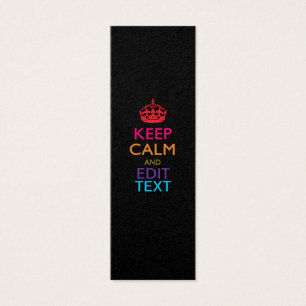 Personnalisé KEEP CALM Votre texte Multicolore