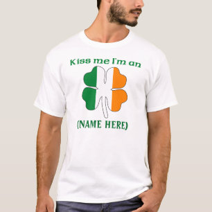 Personnalisé Kiss Me Je suis Irlandais Tshirt