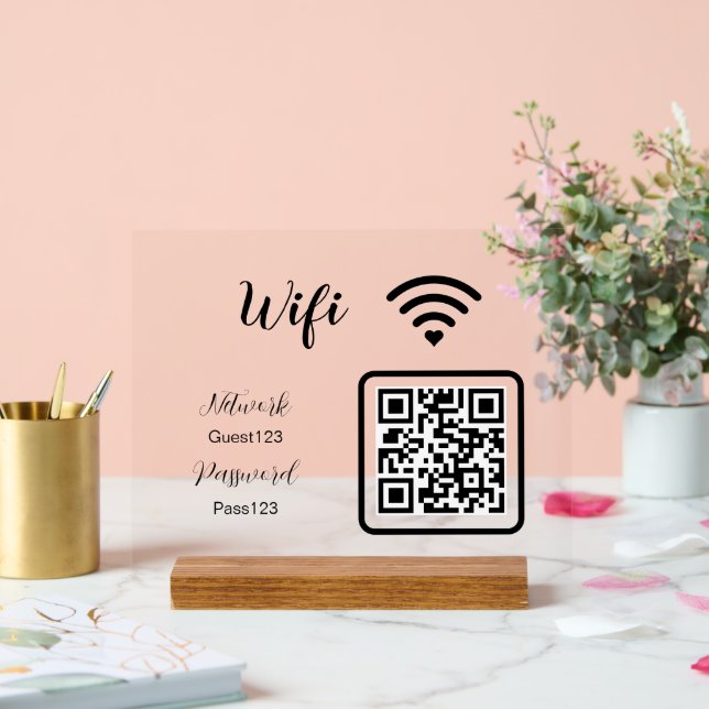 Personnalisé Le mot de passe Wifi pour les affaire (Mariage)