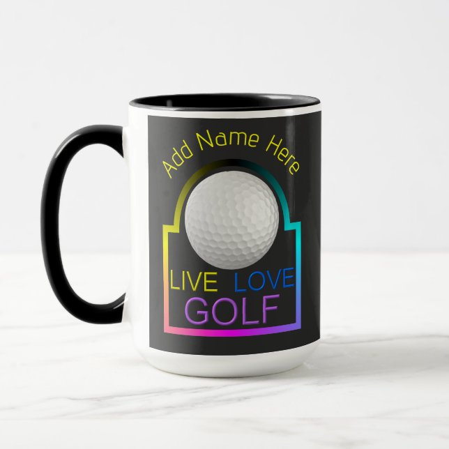 Personnalisé Live Love Combo Golf Mug (Gauche)
