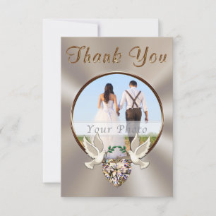 Personnalisé, Mariage Merci Cartes avec photo