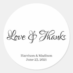 Personnalisé merci Mariage cadeau stickers étiquet