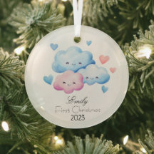 Personnalisé Mon premier verre ornement de Noël