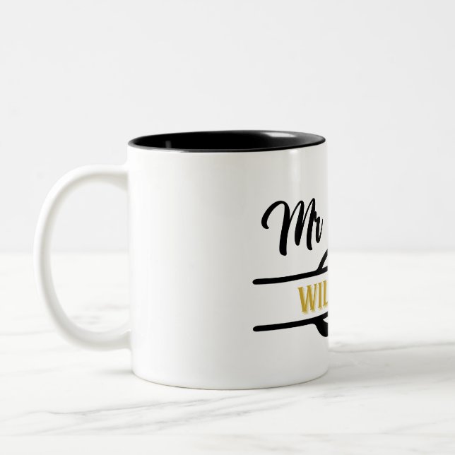 Personnalisé Mr & Mrs Mug avec des noms personnali (Gauche)